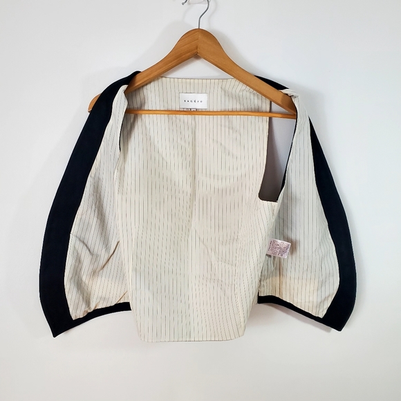 SANDRO Western Style Open Front Vest - Picture 6 of 8